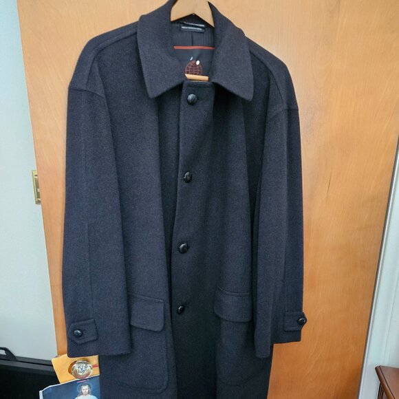 DONATEDTessuto Italiano Biella Sport Black/Gray Coat: Wool/Cashmere/Nylon 42 REG - Picture 1 of 16